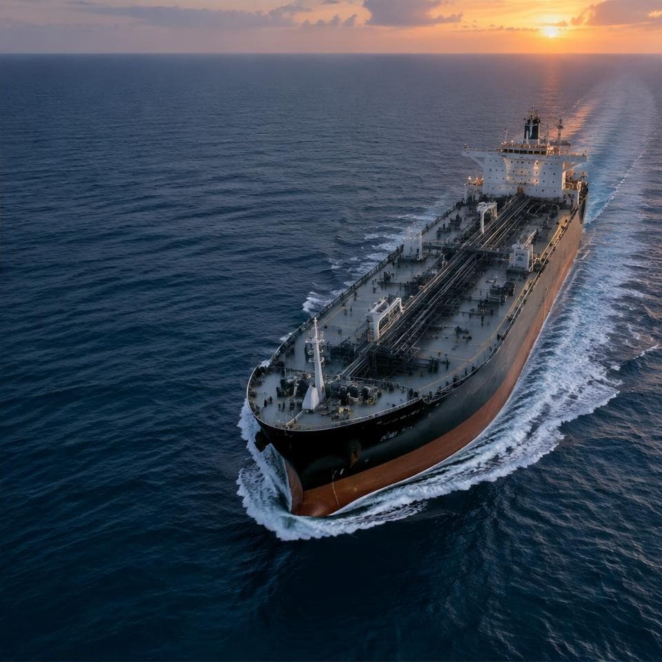 Product tanker underway in coastal waters